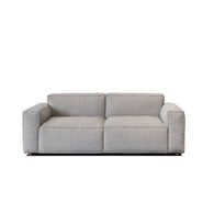 丹麥Tolv Baker澎厚吐司布面沙發 (米灰、200公分)