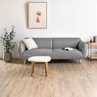 丹麥Tolv 柔軟線條皮革三人沙發 (鐵灰)