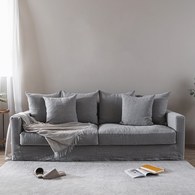 丹麥Tolv Sloopy自由氣息法式3.5人沙發 (淺灰)