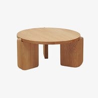 丹麥Tolv 全實木圓形茶几(高35公分)