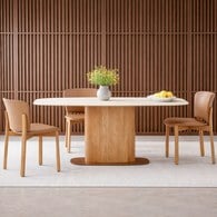 丹麥Tolv Tilba岩板平衡餐桌 (米白)