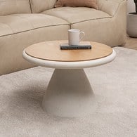 丹麥Tolv RAMEL沙漏茶几 (白水磨石)