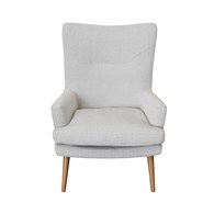 丹麥Tolv 一字縫線單人沙發 (米白)