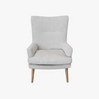 丹麥Tolv 一字縫線單人沙發 (米白)