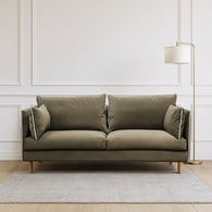 丹麥Tolv Weekend北歐假日風情沙發 (橄欖綠貓抓布、190公分)