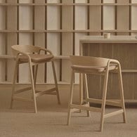 丹麥 Tolv Inlay圓柔扶手中島椅 (皮革/深焦糖)