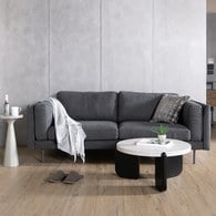 波蘭 Sits Sigge派皮酥塔三人沙發 (深灰)