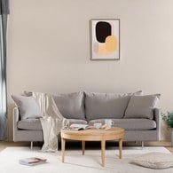 波蘭Sits Julia俐落金屬腳三人沙發 (灰米C)