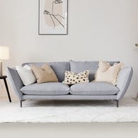 波蘭Sits Hugo金屬腳布面三人沙發 (霧灰G)