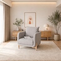 波蘭Sits Jenny棉花糖單人沙發(灰米)