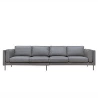 波蘭 Sits Sigge派皮酥塔皮革四人沙發 (鐵灰)