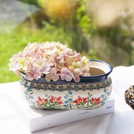 波蘭 Zaklady 紅火花季陶瓷盆栽 (長21公分)