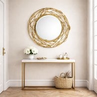 美國MichaelAram工藝飾品 黃金麥穗系列圓鏡