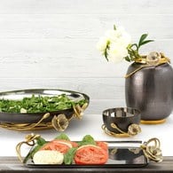 美國MichaelAram 瀲灩銀蓮花裝飾托盤