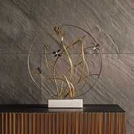 美國MichaelAram 黑色鳶尾花窗月拱門擺飾品