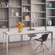 義大利HORM BOLERO奈米錐形腳可延伸餐桌 (白)