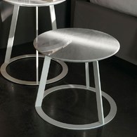 義大利HORM ALBINO FAMILY 大理石邊桌 (白、高32公分)