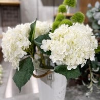 荷蘭Emerald人造花藝 奶油白繡球花 (長52公分)