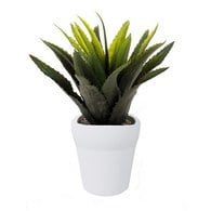 荷蘭Emerald人造植物 龍舌蘭-白盆 (29cm)