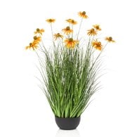 荷蘭Emerald人造植物 黑心菊觀賞草盆栽-橘色 (90cm)