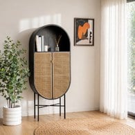 荷蘭HkLiving RETRO橢圓半開放式高櫃(黑)