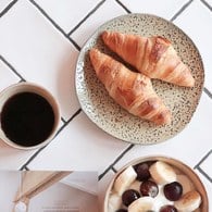 荷蘭 HkLiving 噴墨藝術餐盤2入組 (橘、小)