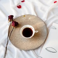 荷蘭 HkLiving 噴墨藝術餐盤2入組 (棕、大)