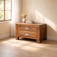 荷蘭RawMaterials 柚木兩格抽屜矮櫃