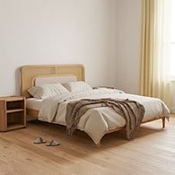 夏馬Shiamal Home 藤編床架 (雙人、原木色)