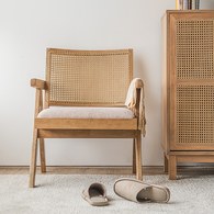夏馬Shiamal Home 藤編休閒椅(布面款)