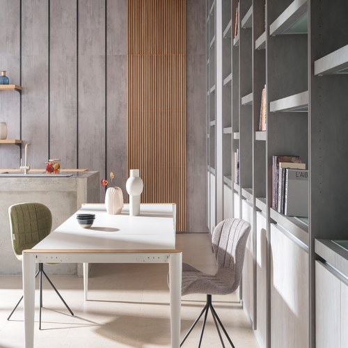 義大利HORM BOLERO奈米錐形腳可延伸餐桌 (白)