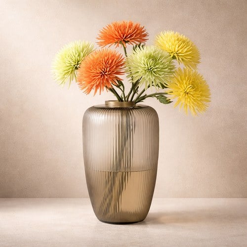 德國Guaxs玻璃花器 PINARA系列 (煙燻灰、高48公分)