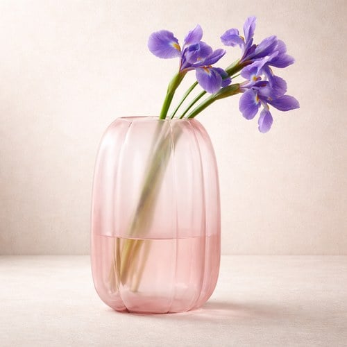 德國Guaxs玻璃花器 LELIBELA系列 (玫瑰粉、高28公分)