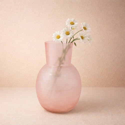 德國Guaxs玻璃花器 YEOLA系列 (玫瑰粉、高34公分)