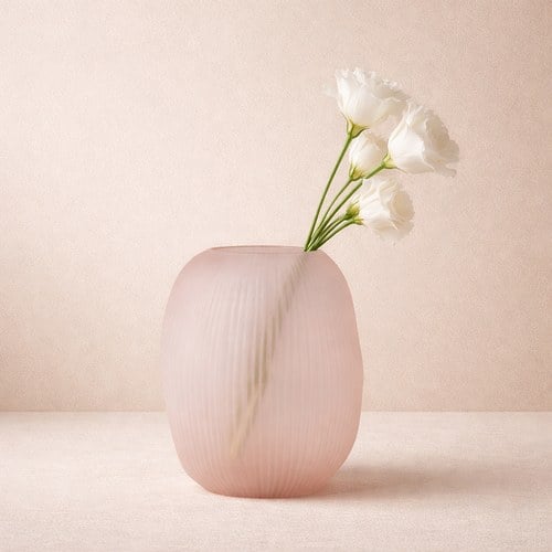 德國Guaxs玻璃花器 NAGAA系列 (玫瑰粉、高27.5公分)