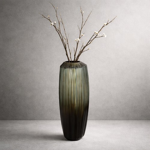 德國Guaxs玻璃花器MALIBU系列(灰褐、高56公分)