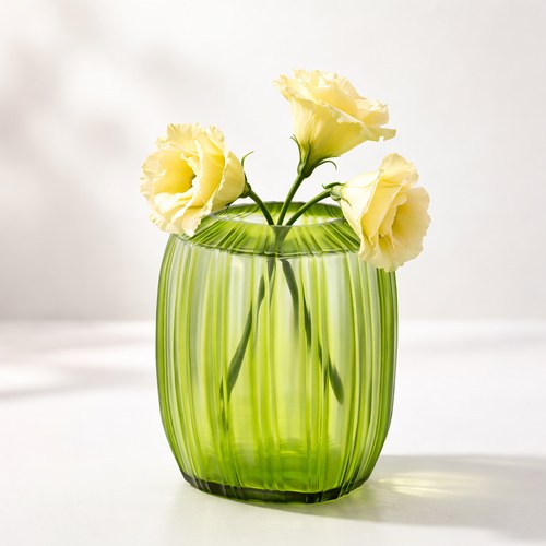 德國Guaxs玻璃花器MALIBU系列(綠、高20公分)