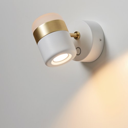 LING W 櫺|壁燈 (霧白/流沙金)