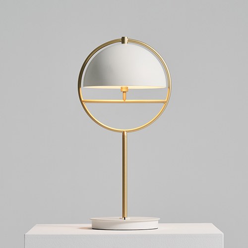 HUAN 圜 D｜桌燈 (霧白/流沙金)
