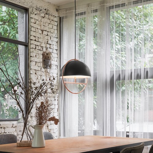 HUAN L 圜|吊燈 (霧黑/紅銅)