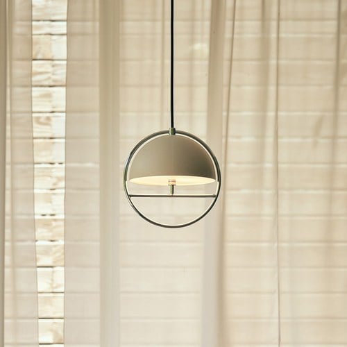 HUAN S 圜|吊燈 (燕麥奶/鉻)