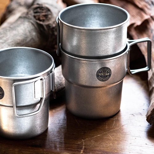 日本Aoyoshi 戶外露營堆疊馬克杯 (霧銀、300毫升)