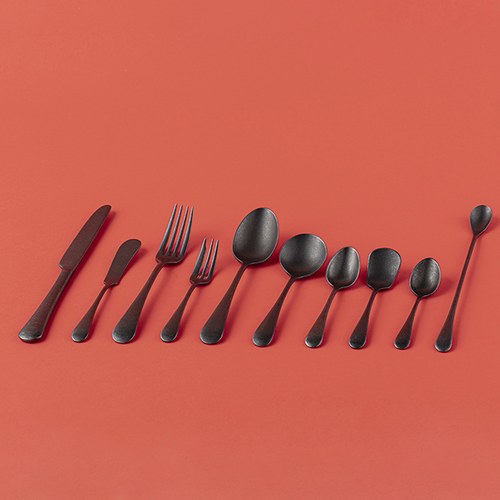 日本Aoyoshi 復古英倫茶匙 (黑、13.3公分)