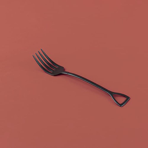 日本Aoyoshi 庭園農夫餐叉 (黑、18.5公分)