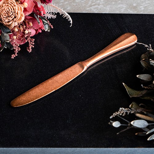 日本Aoyoshi 法式午後餐刀 (玫瑰金、22.5公分)