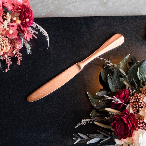 日本Aoyoshi 法式午後餐刀 (玫瑰金、22.5公分)