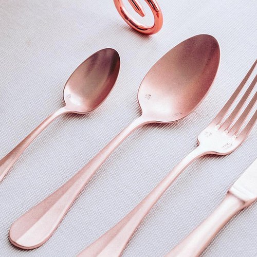 日本Aoyoshi 法式午後湯匙 (玫瑰金、18.5公分)