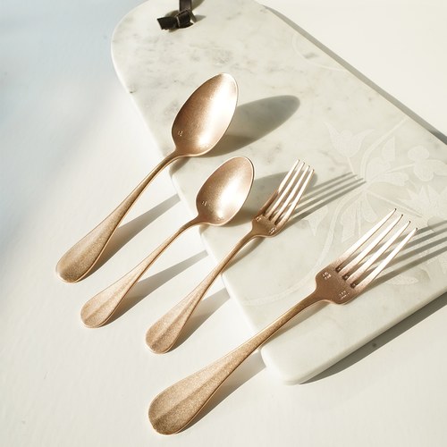 日本Aoyoshi 法式午後湯匙 (玫瑰金、18.5公分)