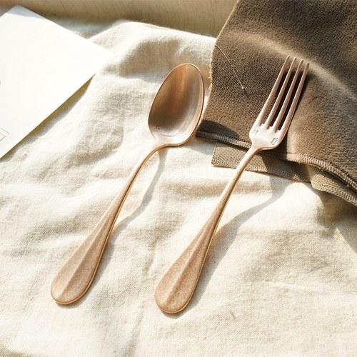 日本Aoyoshi 法式午後湯匙 (玫瑰金、15公分)