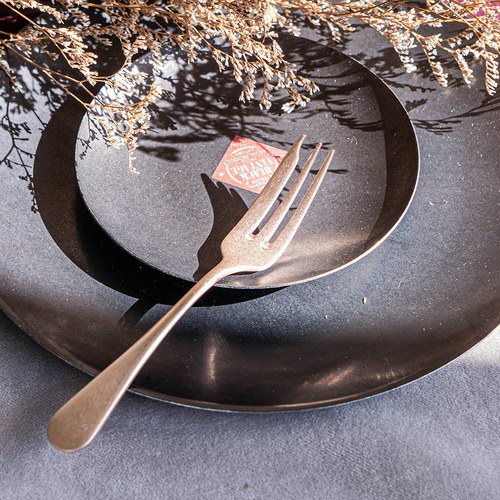 日本Aoyoshi 老英格蘭式餐叉 (玫瑰金、13.8公分)